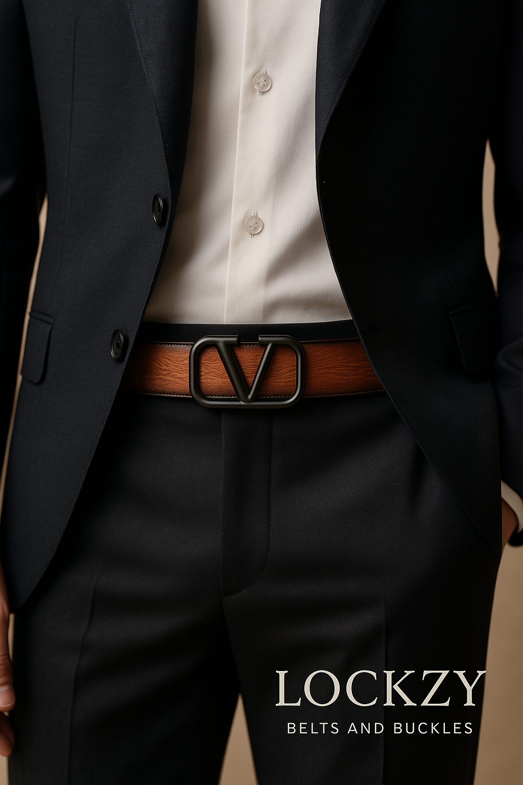 Imported Designer Belt – Mocha Signature Finish - 40 MM