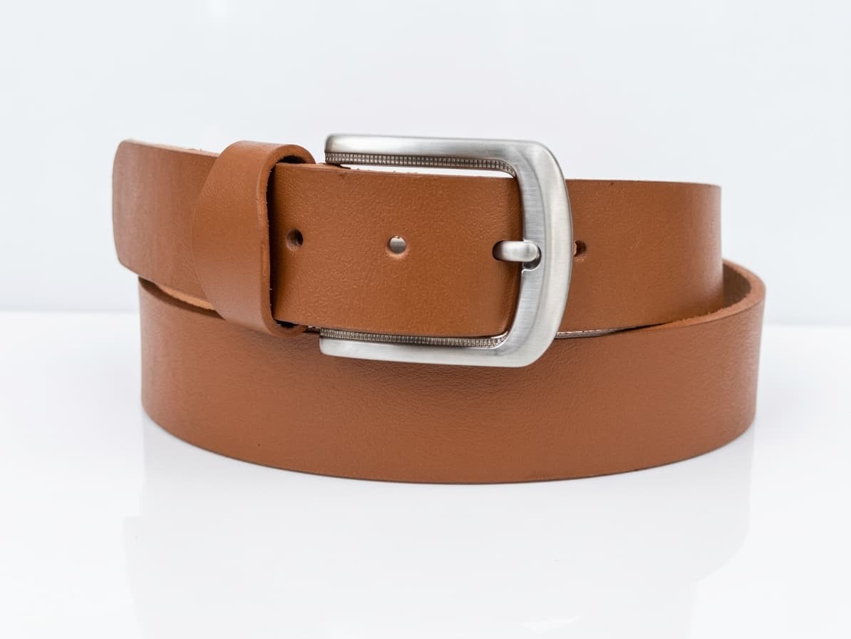 Full Grain Natural Leather Belt - Camel Brown - 40 MM