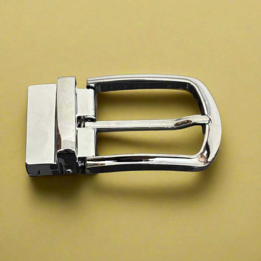 Reversable, Double Sided Heavy Duty Buckle | Chrome Finshing | 35 MM