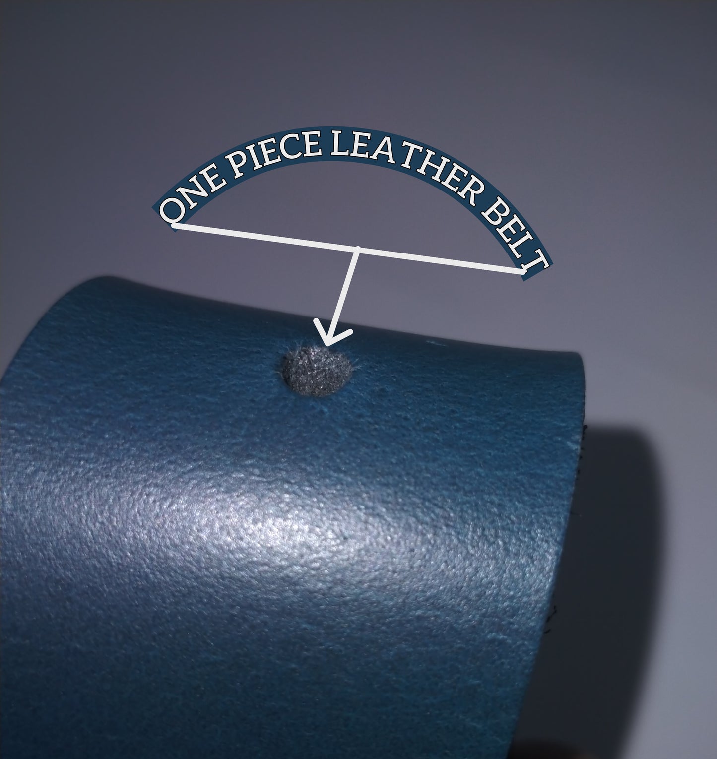 Pull Up Buffalo Leather Belt - Blue, Best For Jeans