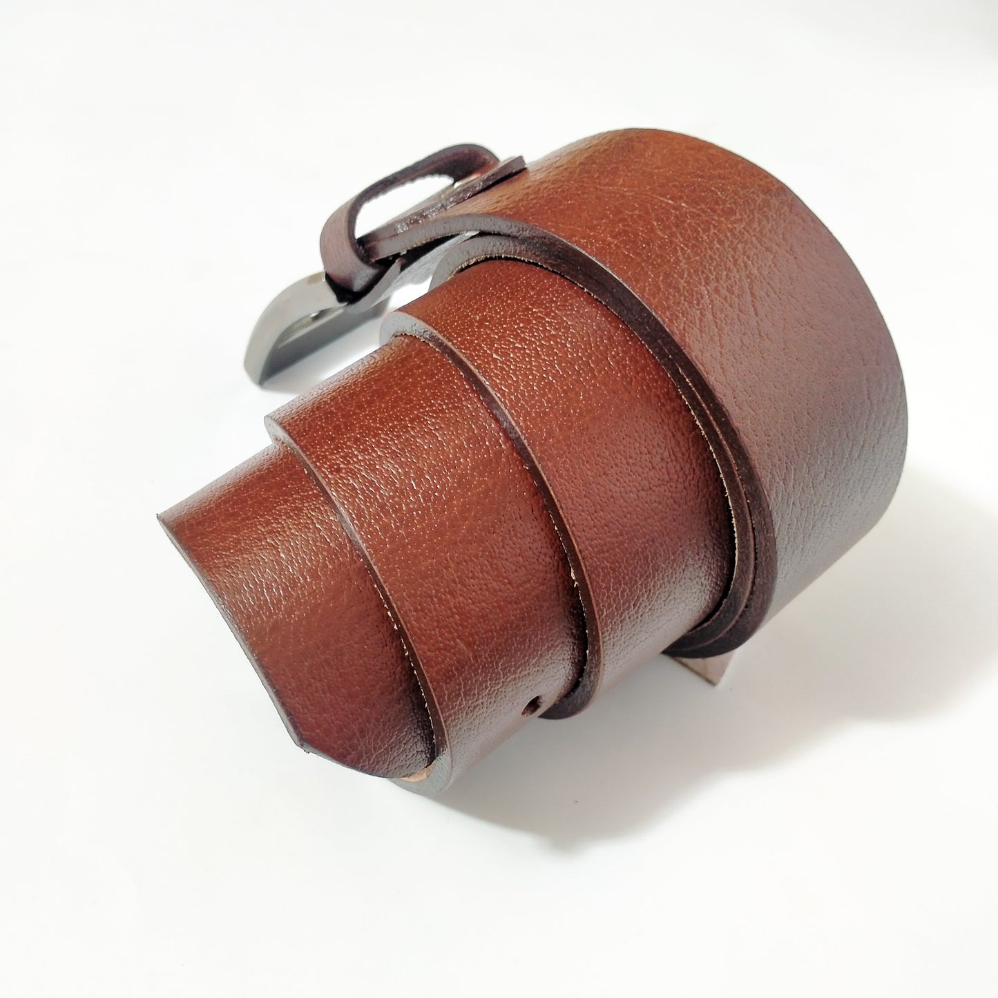 Full Grain 100% Pure Leather Belt - No Peeling or Cracking- Best For Jeans - Mustard Brown