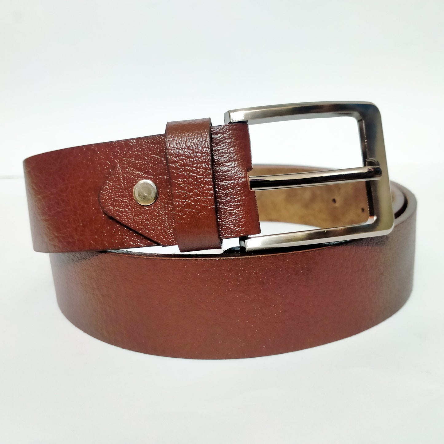 Full Grain 100% Pure Leather Belt - No Peeling or Cracking- Best For Jeans - Mustard Brown
