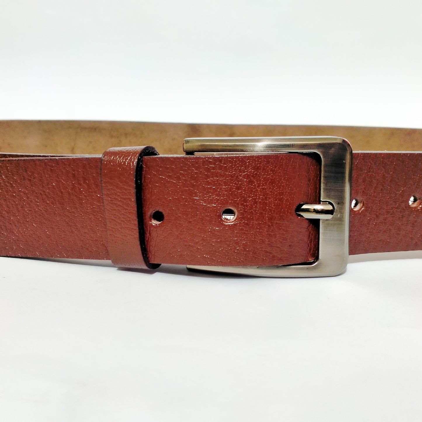 Full Grain 100% Pure Leather Belt - No Peeling or Cracking- Best For Jeans - Mustard Brown