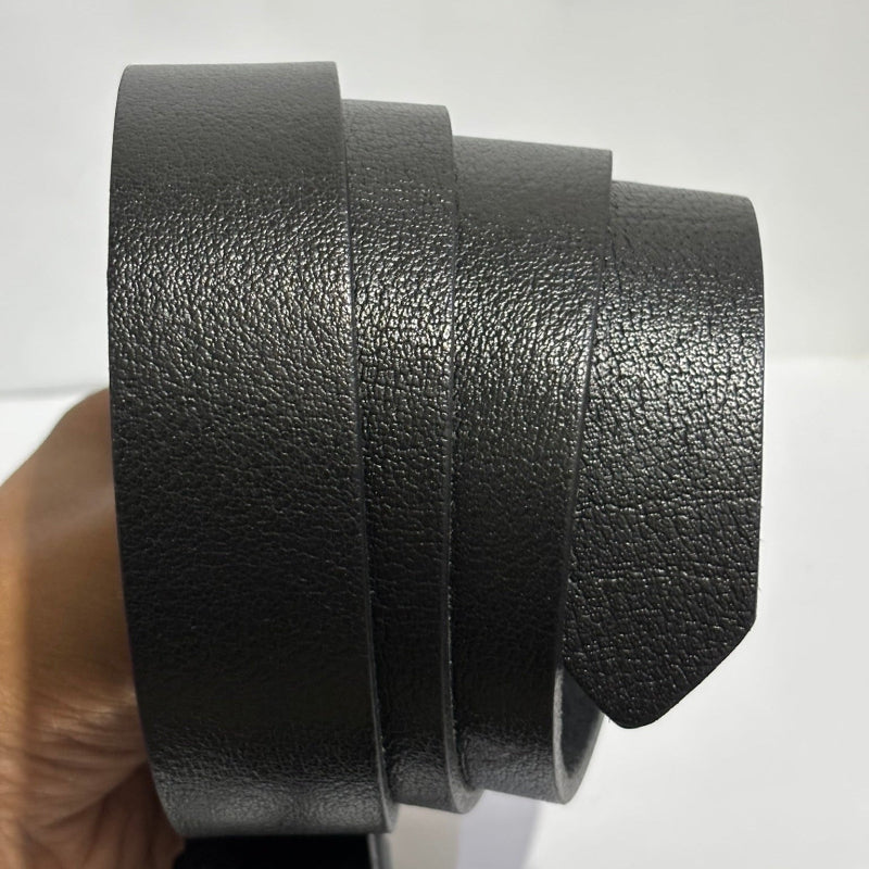Black Full Grain 100% Pure Leather Belt- No Peeling or Cracking - Best For Dress Pant