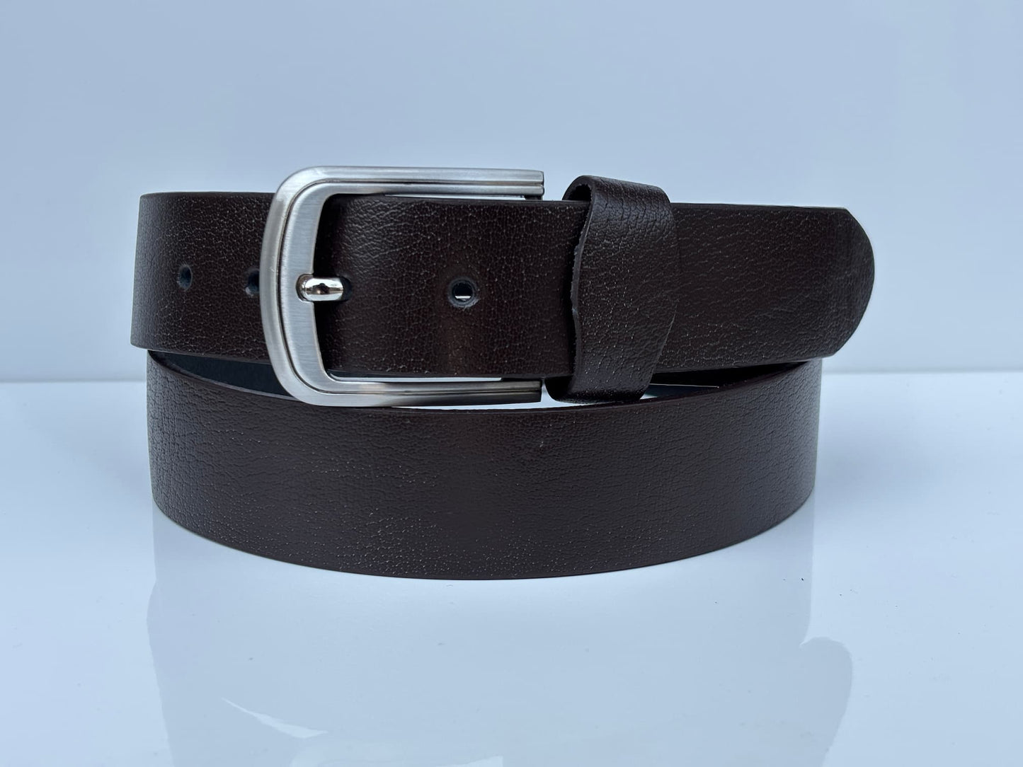 Full Grain 100% Pure Leather Belt - No Peeling or Cracking- Best For Jeans - Chocolate Brown