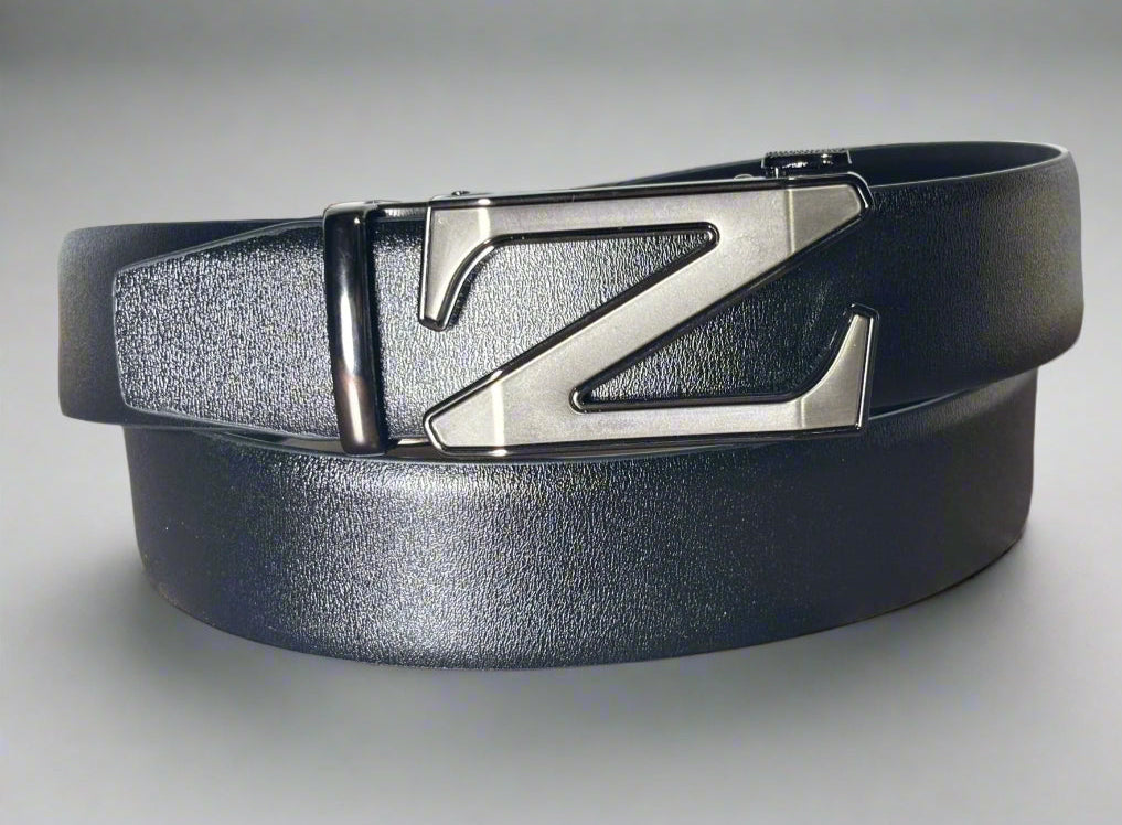 Imported Luxe Belt – Grain Black - Versatile Buckle Collection