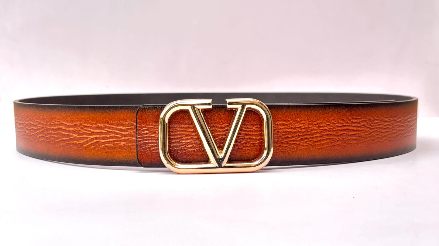 Imported Designer Belt – Mocha Signature Finish - 40 MM
