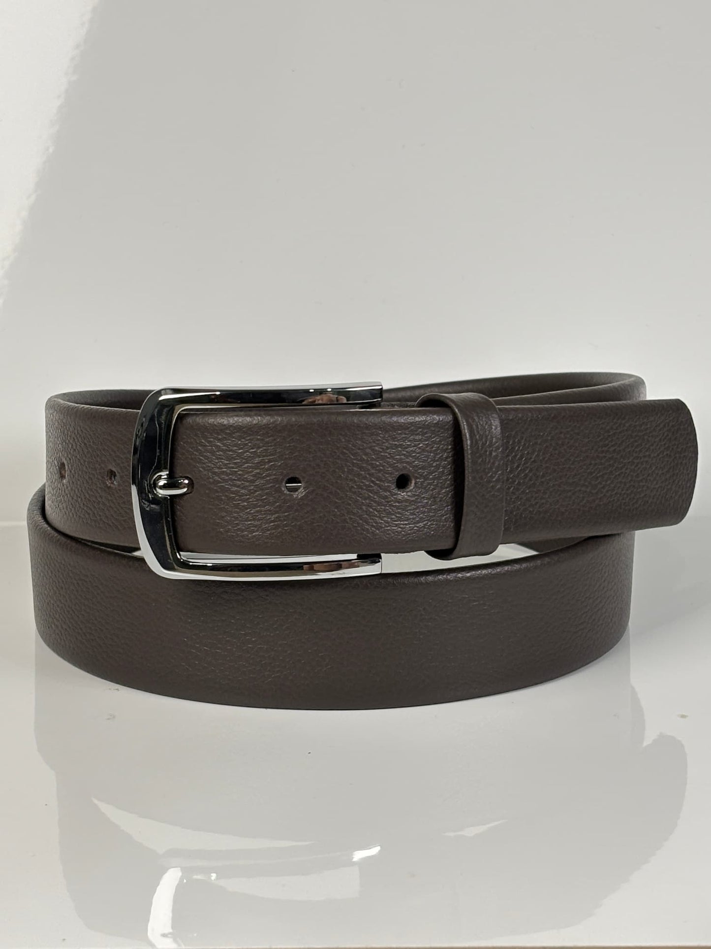 Lockzy Liver Brown 3-Fold Leather Belt – 35mm Premium Full Grain
