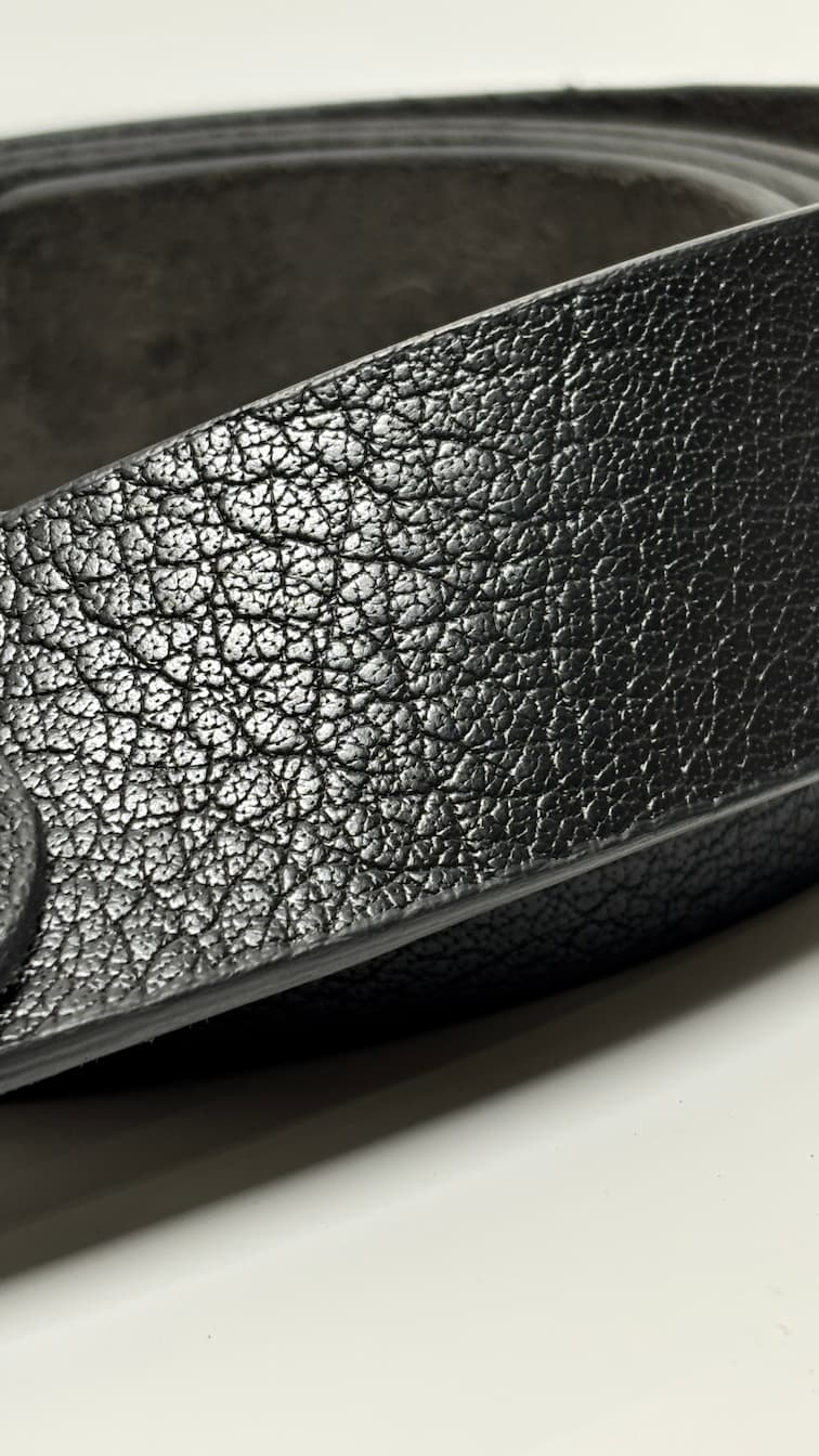 48+ Waist Natural Soft Leather Belt Black | 40 MM Wide