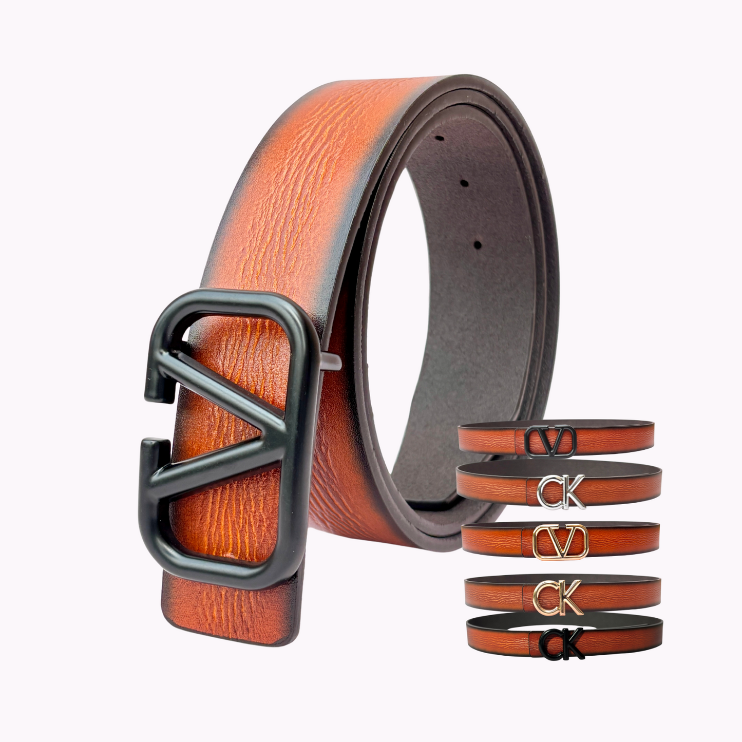 Imported Designer Belt – Mocha Signature Finish - 40 MM