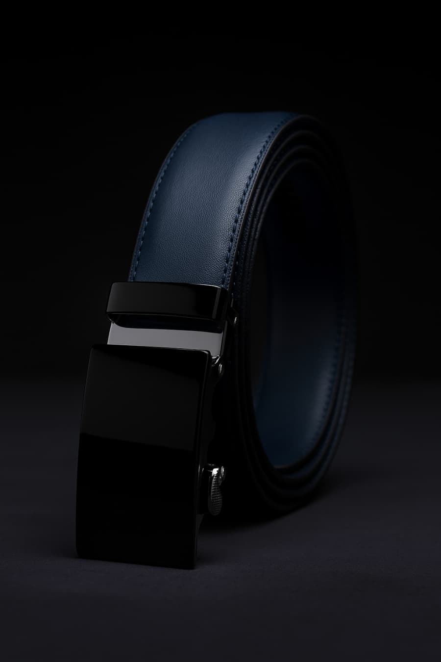 Real Full Grain 100% Cow Leather, Not Artificial Premium Auto Lock Belt – Blue – Soft, Durable, Elite