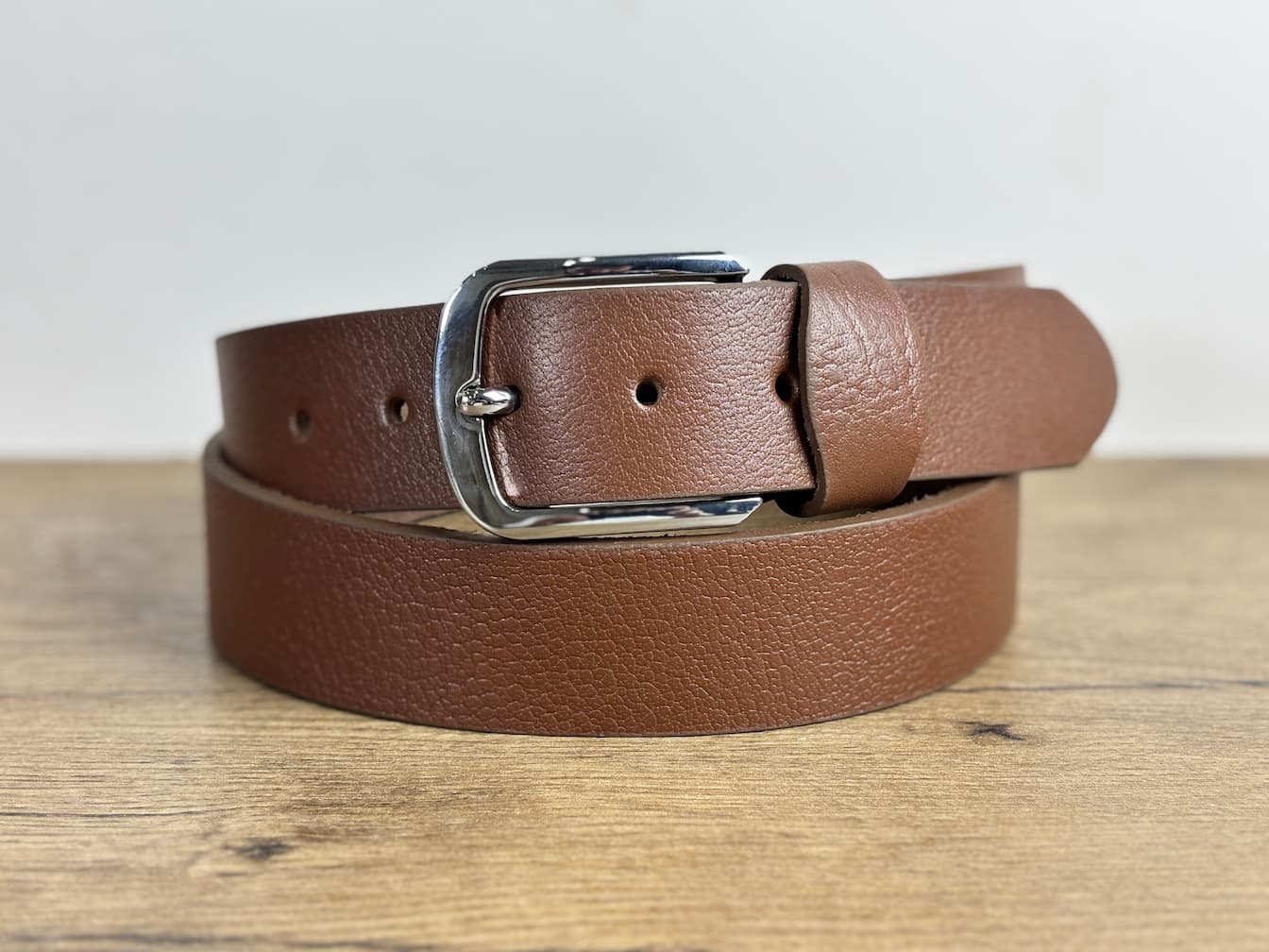 Full Grain 100%  Pure Leather Belt -  No Peeling or Cracking - Best For Jeans- Brown