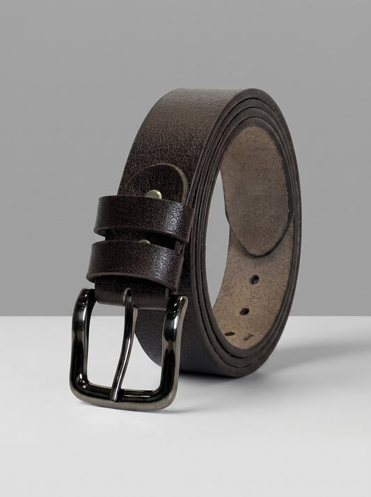 48+ Waist Natural Soft Leather Belt Dark Brown Dot Grain | 40 MM Wide