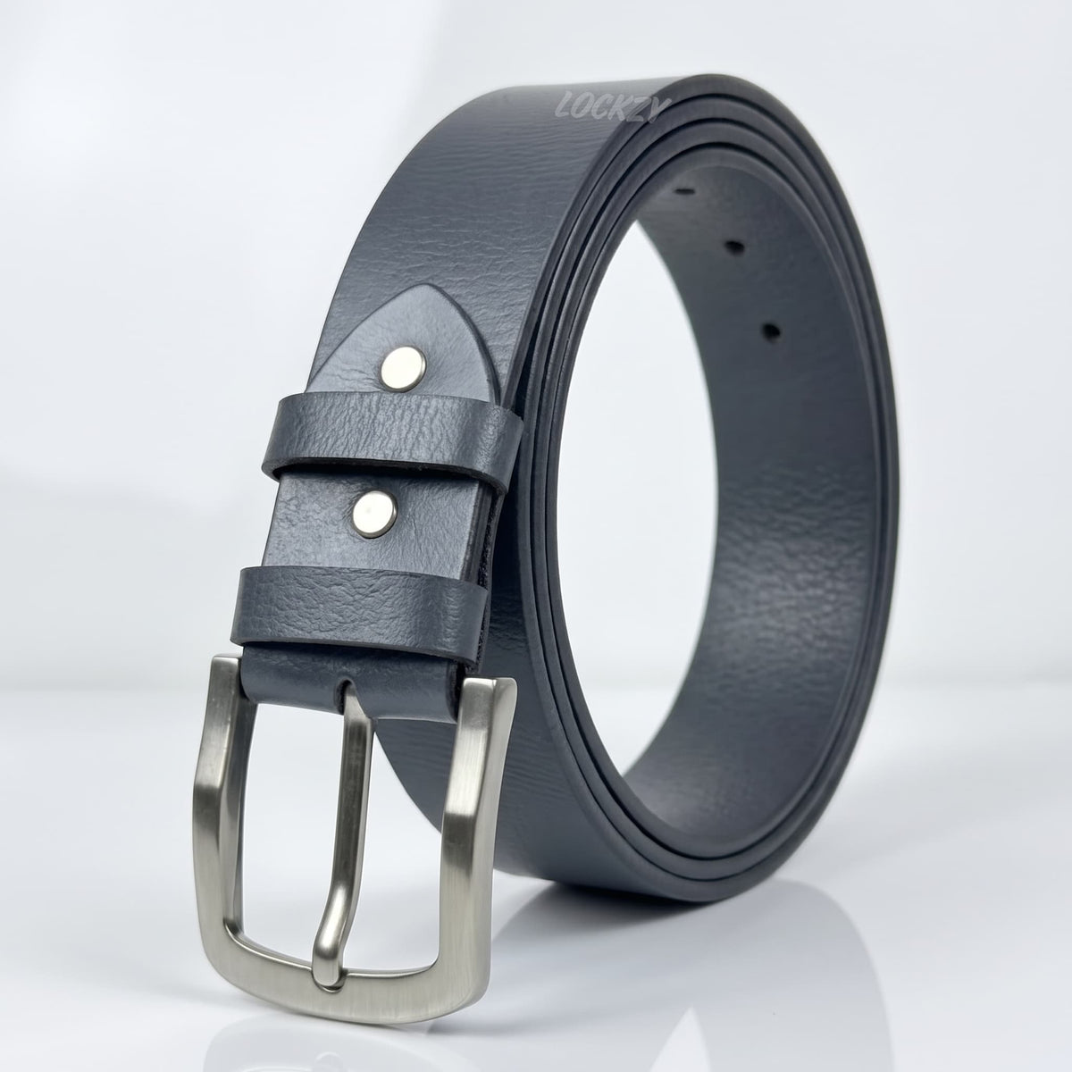 Pull Up Leather Belt Grey - 40 MM