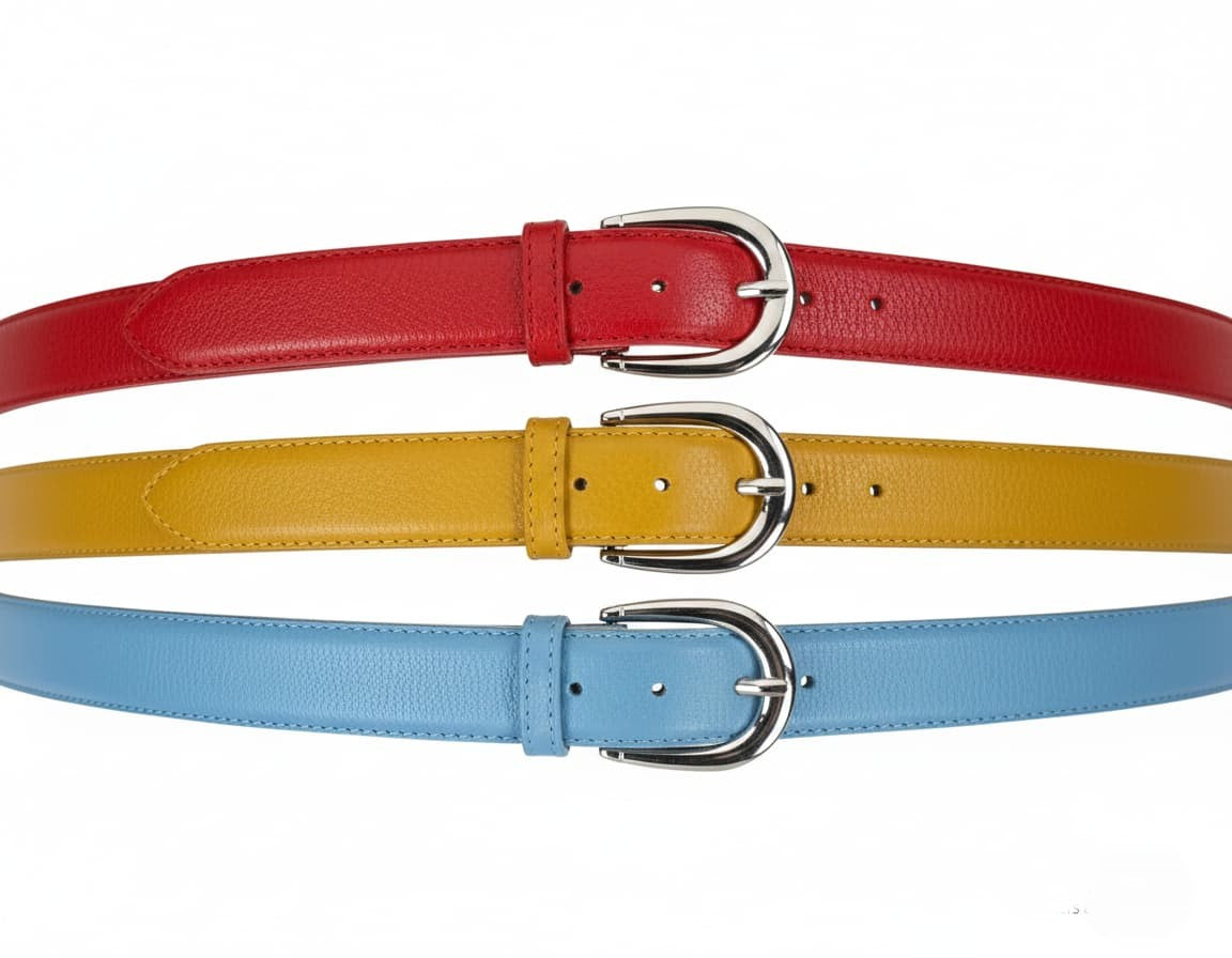 Lockzy Women’s Bold Leather Belt Pack of 3