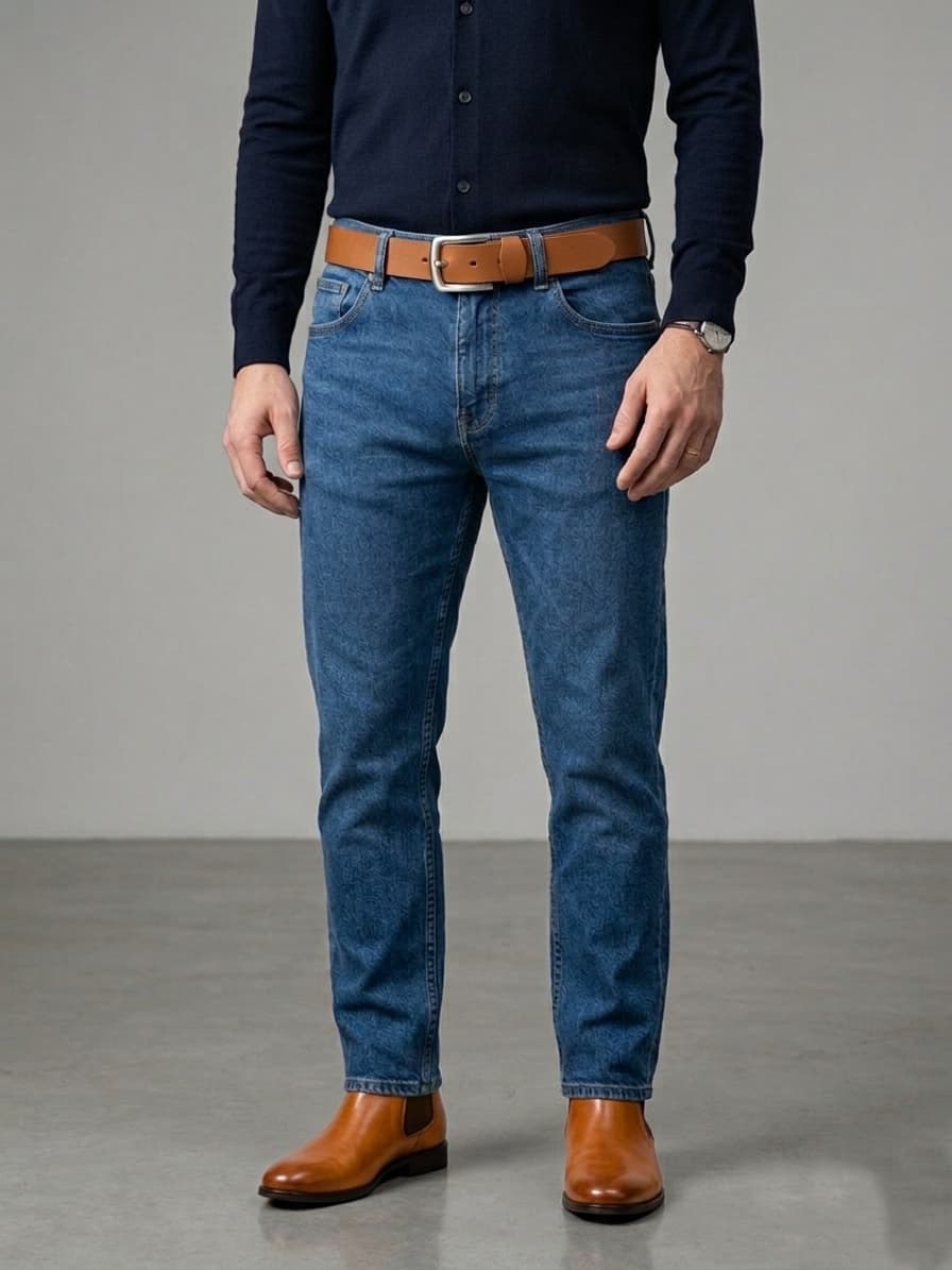 Full Grain Natural Leather Belt - Camel Brown - 40 MM