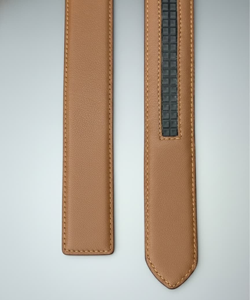 Real Full Grain 100 % Cow Leather, Not Artificial Premium Auto Lock Belt - Mustard – Soft, Durable, Elite