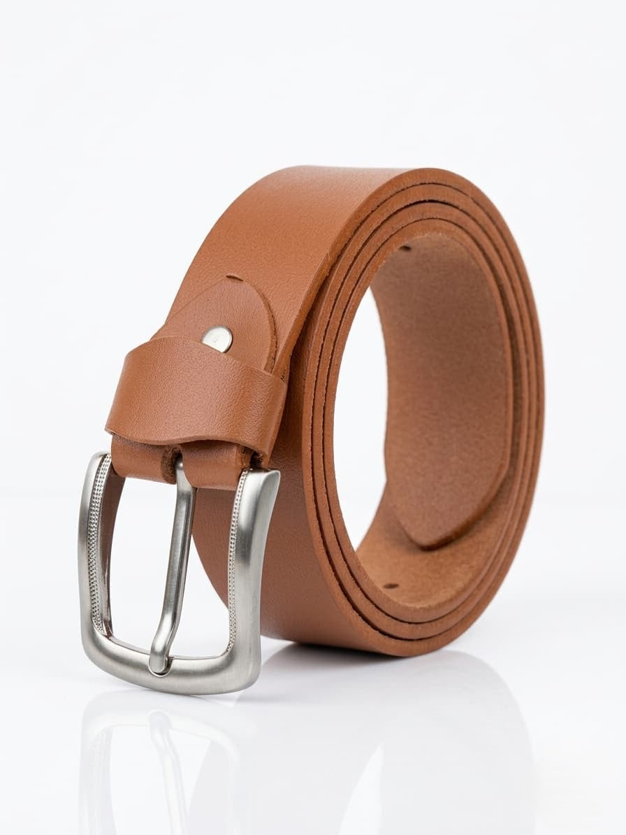 Full Grain Natural Leather Belt - Camel Brown - 40 MM