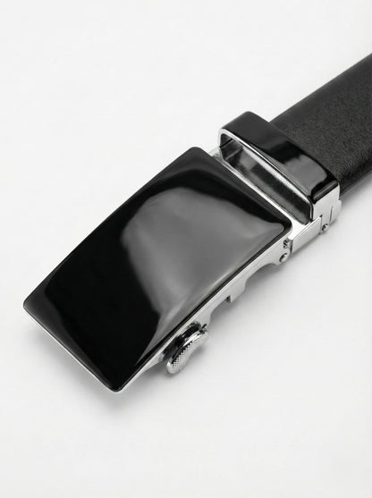 Imported Ratchet Belt – Grain Black - Versatile Buckle Collection