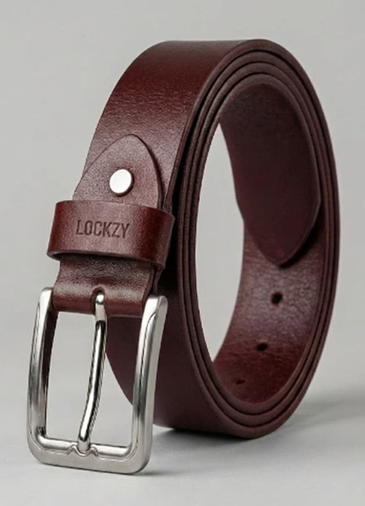 Mroon Dress Pant (35 MM) Full Grain 100%  Pure Leather Belt- No Peeling or Cracking