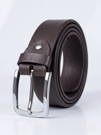 Lockzy Liver Brown 3-Fold Leather Belt – 35mm Premium Full Grain
