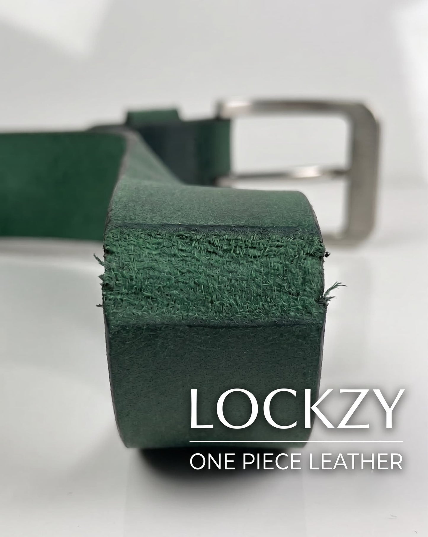 Pull Up Leather Belt 40MM Green