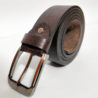 Full Grain 100%  Pure Leather Belt - No Peeling or Cracking- Best For Jeans - Chocolate Brown