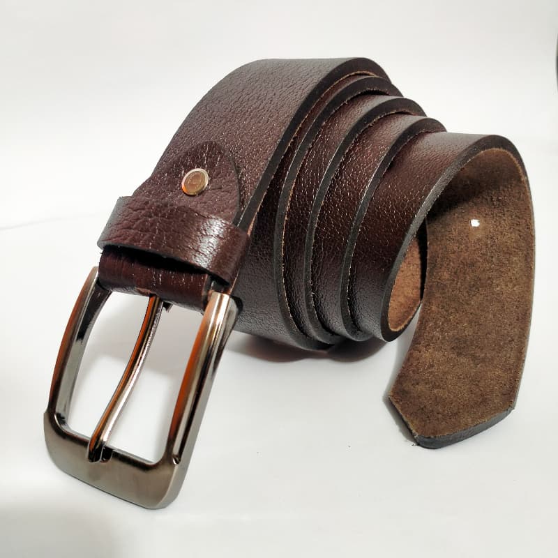 Full Grain 100%  Pure Leather Belt - No Peeling or Cracking- Best For Jeans - Chocolate Brown