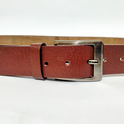 Full Grain 100%  Pure Leather Belt - No Peeling or Cracking- Best For Jeans - Mustard Brown