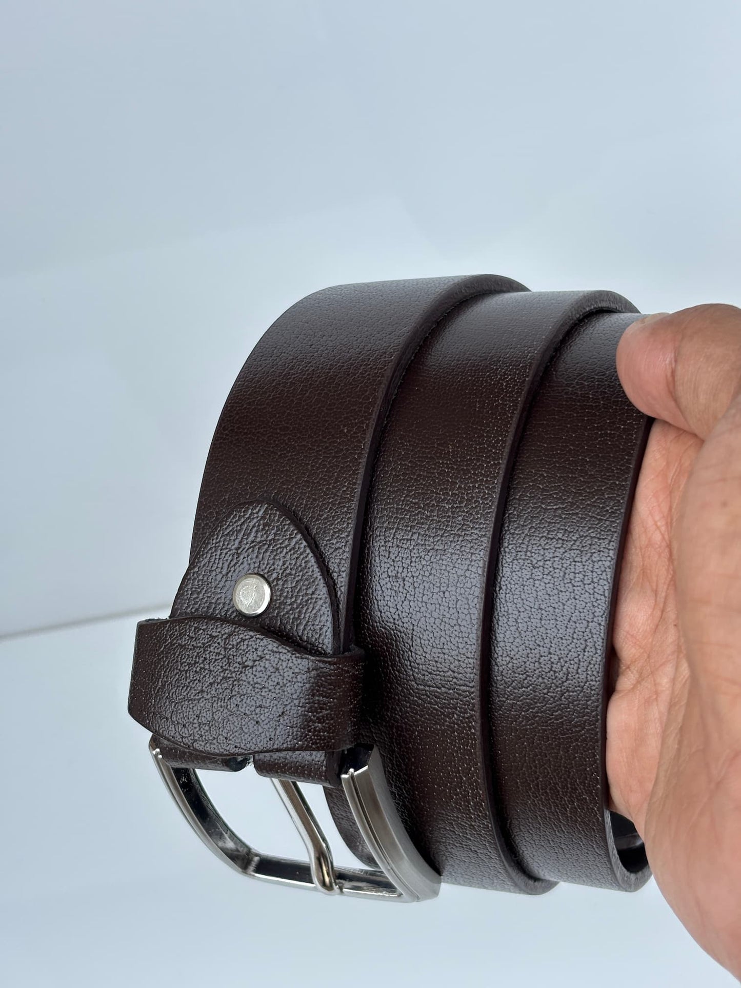 Full Grain 100%  Pure Leather Belt - No Peeling or Cracking- Best For Jeans - Chocolate Brown