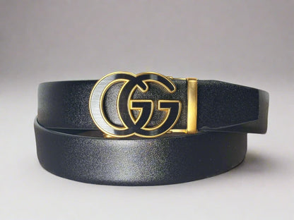 Imported Luxe Belt – Grain Black - Versatile Buckle Collection