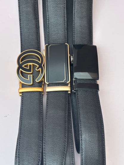 Real Full Grain 100 % Cow Leather, Not Artificial Premium Auto Lock Belt  – Soft, Durable, Elite