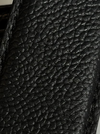 Auto Lock Full Grain Leather Belt -Black