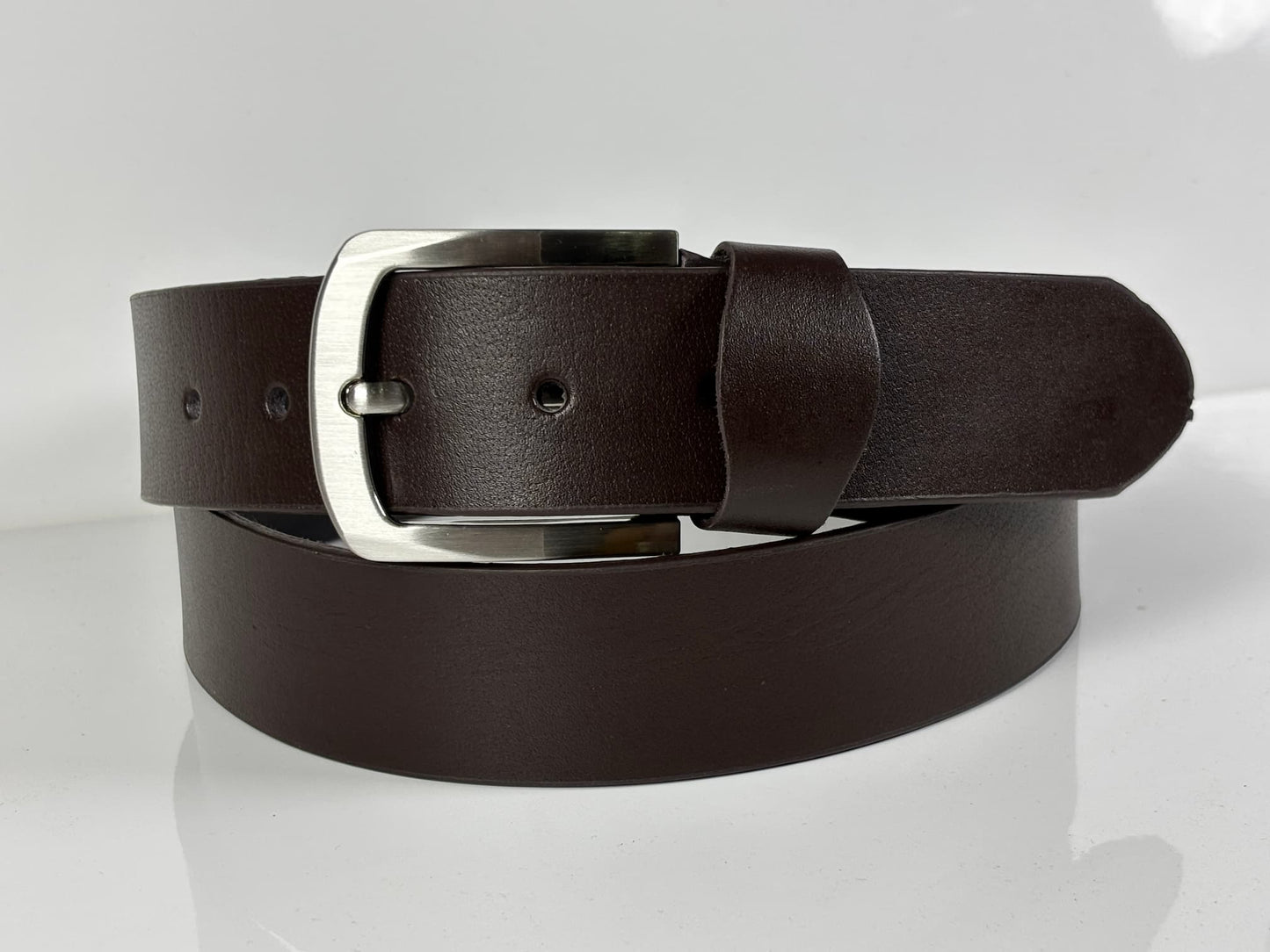 Full Grain Leather Belt - Chocolate Brown - 40MM
