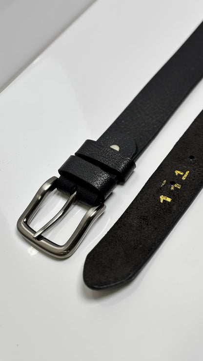 48+ Waist Natural Soft Leather Belt Black | 40 MM Wide