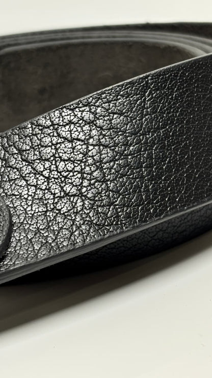 48+ Waist Natural Soft Leather Belt Black | 40 MM Wide