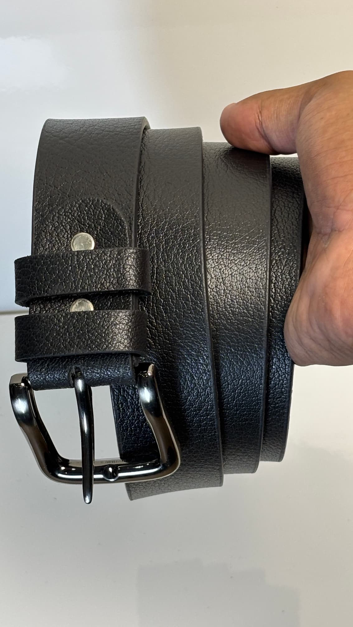 48+ Waist Natural Soft Leather Belt Black | 40 MM Wide