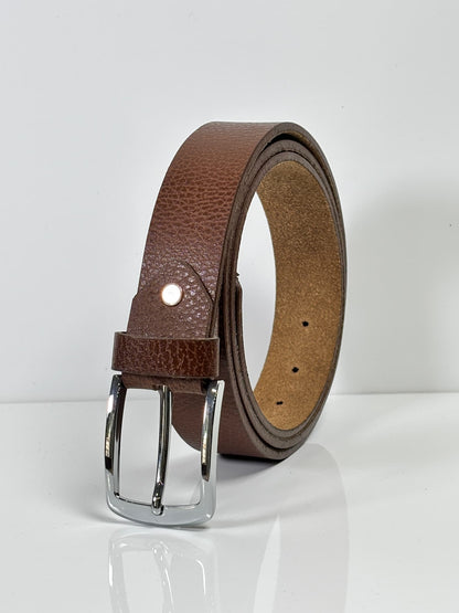 35mm Formal width Brown Leather Belt