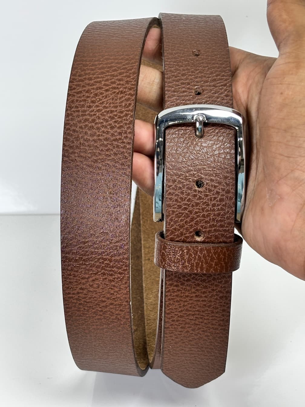 35mm Formal width Brown Leather Belt