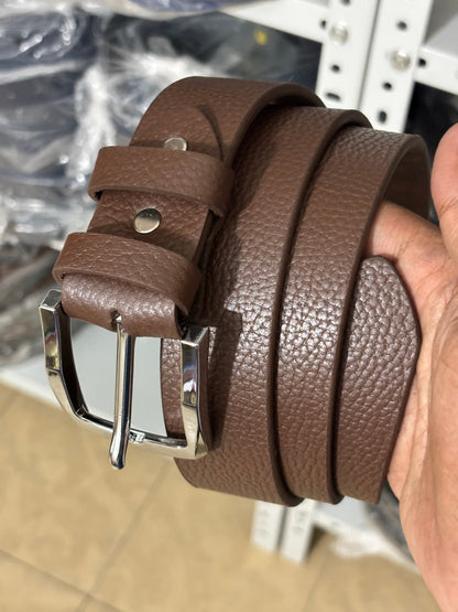 40MM Pure Leather Belt - Mild Texture Brown