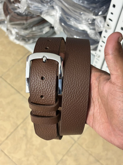 40MM Pure Leather Belt - Mild Texture Brown