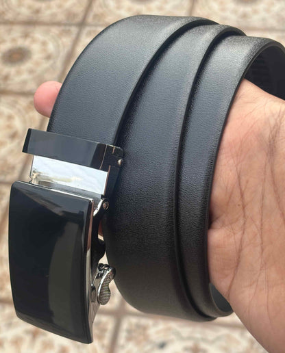 Imported Ratchet Belt – Grain Black - Versatile Buckle Collection
