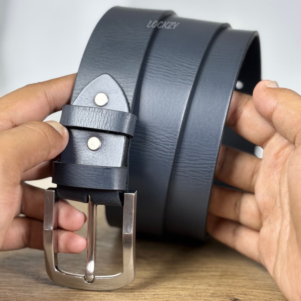 Pull Up Leather Belt Charcoal Grey - 40 MM