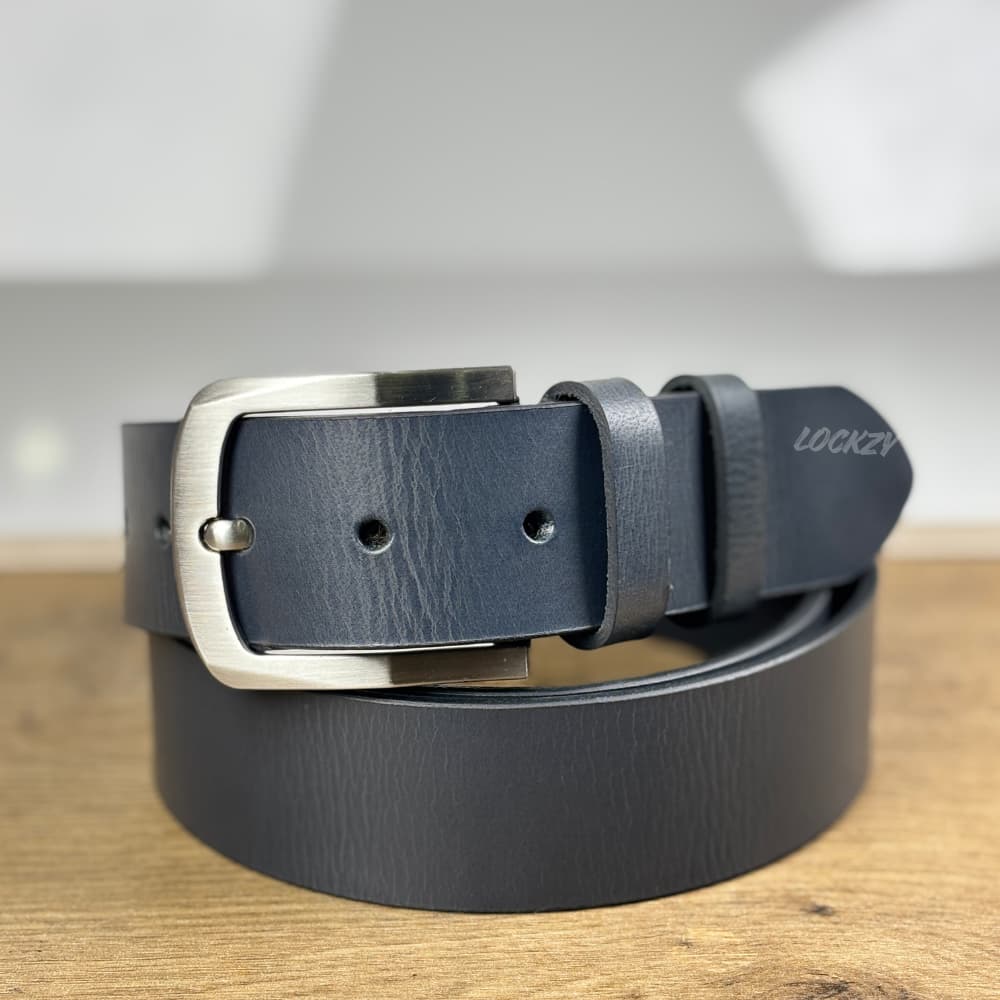 Pull Up Leather Belt Charcoal Grey - 40 MM
