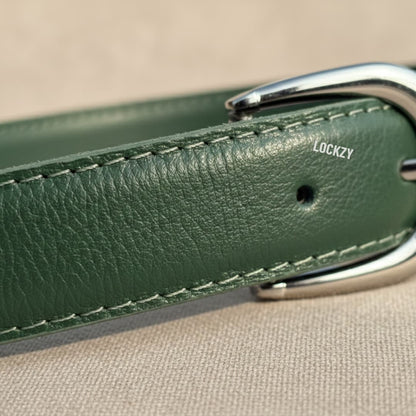 Lockzy Forest Green 30mm Women’s Full Grain Leather Belt
