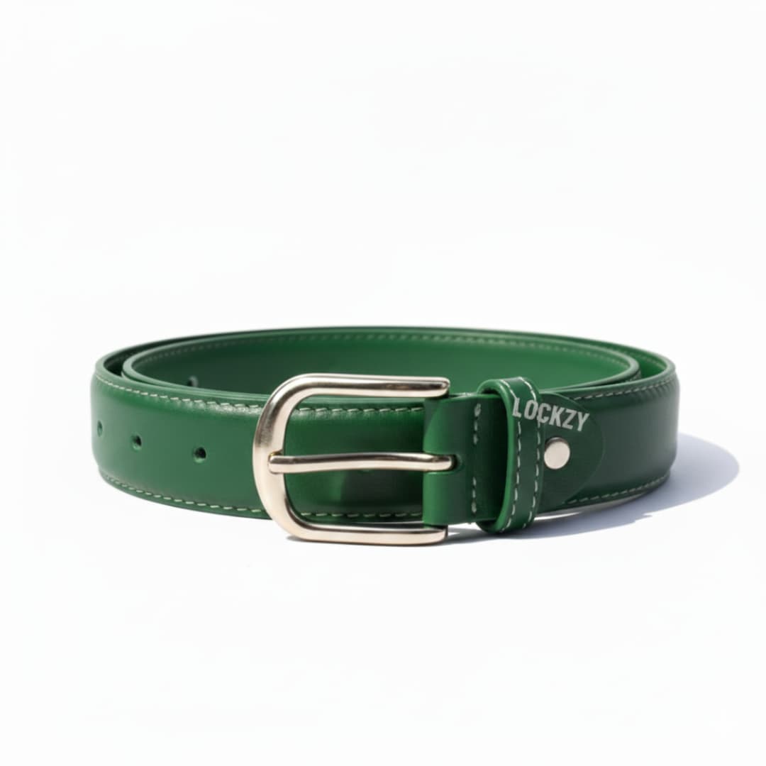 Lockzy Forest Green 30mm Women’s Full Grain Leather Belt