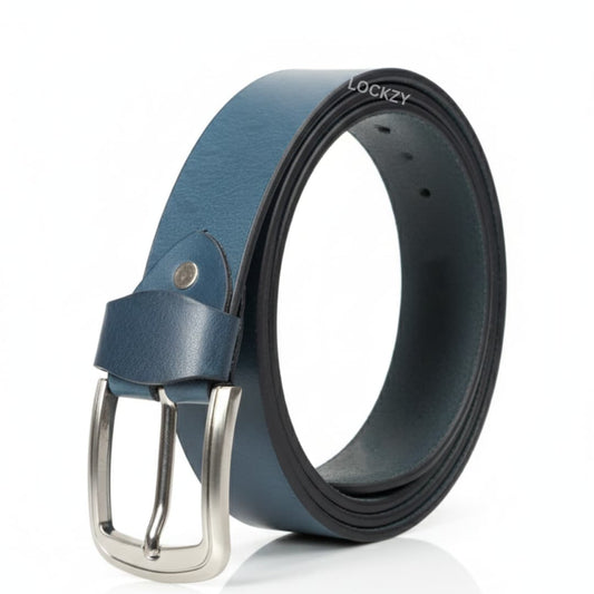 Pull Up Buffalo Leather Belt - Blue, Best For Jeans