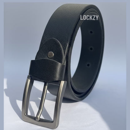 Full Grain 100%  Pure Leather Belt - No Peeling or Cracking - Best For Jeans - Black