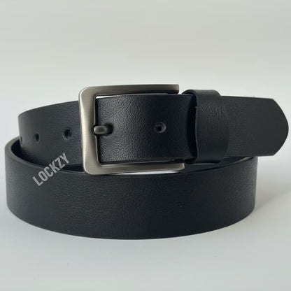 Full Grain 100%  Pure Leather Belt - No Peeling or Cracking - Best For Jeans - Black