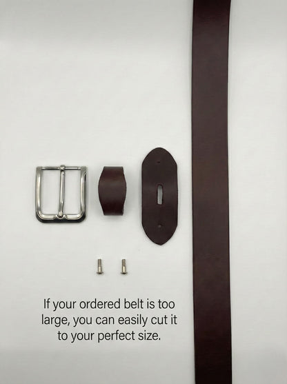 Pull Up 100% Pure Leather Belt -  No Peeling or Cracking - Best For Jeans- Maroon